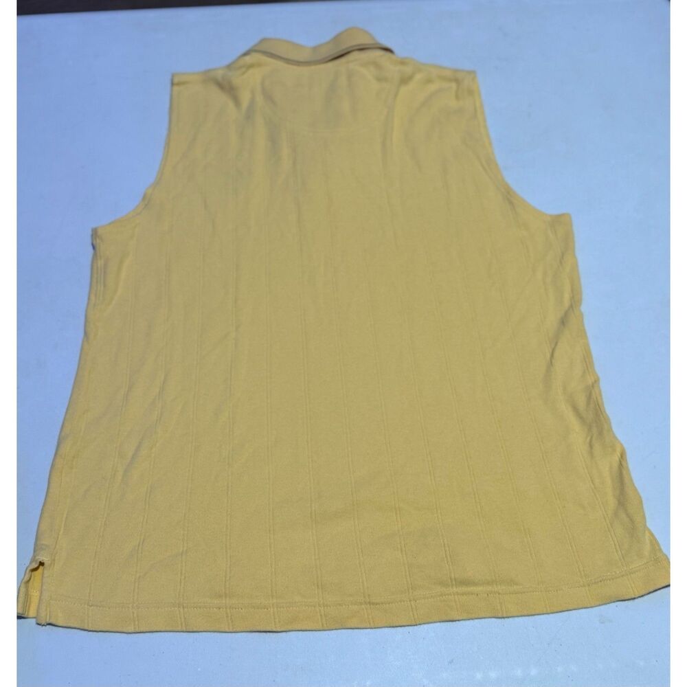 Capitol Vintage Yellow Ribbed Knit Tank Top Sleeveless Shirt Size M/L